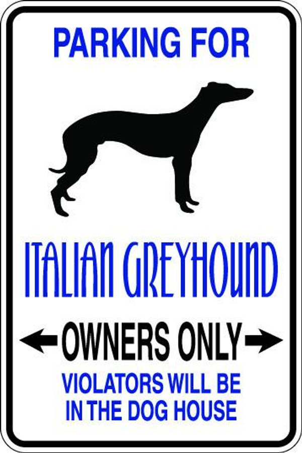 Italian Greyhound Owners Only Sublimated Aluminum Magnet