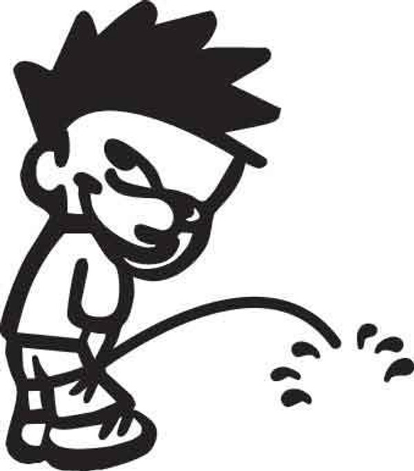 Boy Peeing Decal 13