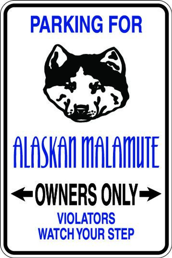 Alaskan Malamute Owners Only Sublimated Aluminum Magnet