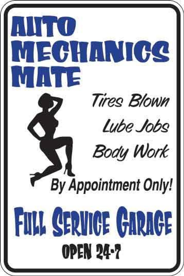 Auto Mechanics Mate Sign Decal