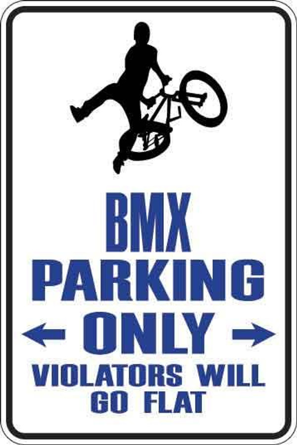 BMX Parking Only Sign Decal