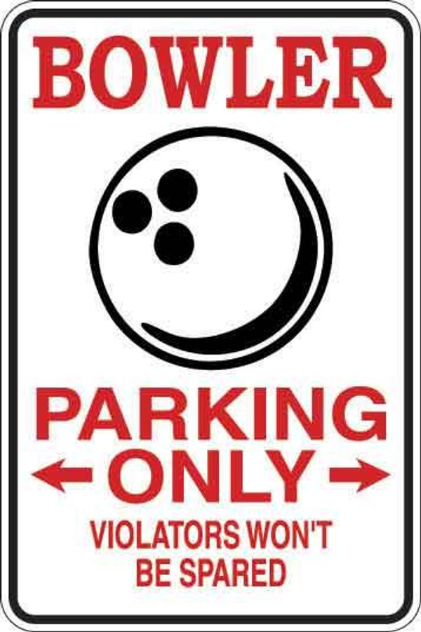Bowler Parking Only Sign Decal