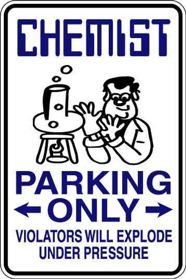 Chemist Parking Only Sign Decal