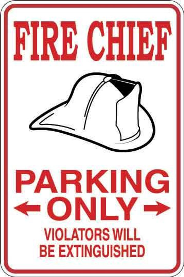 Fire Chief Only Sign Decal