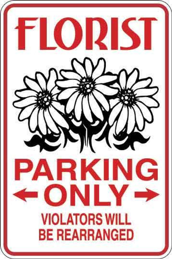 Florist Parking Only Sign Decal