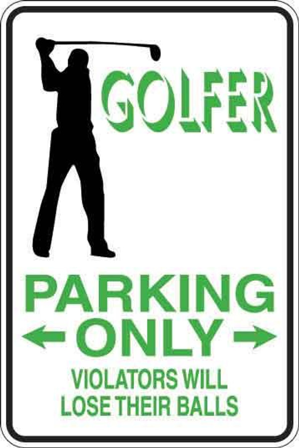 Golfer Sign Decal 1