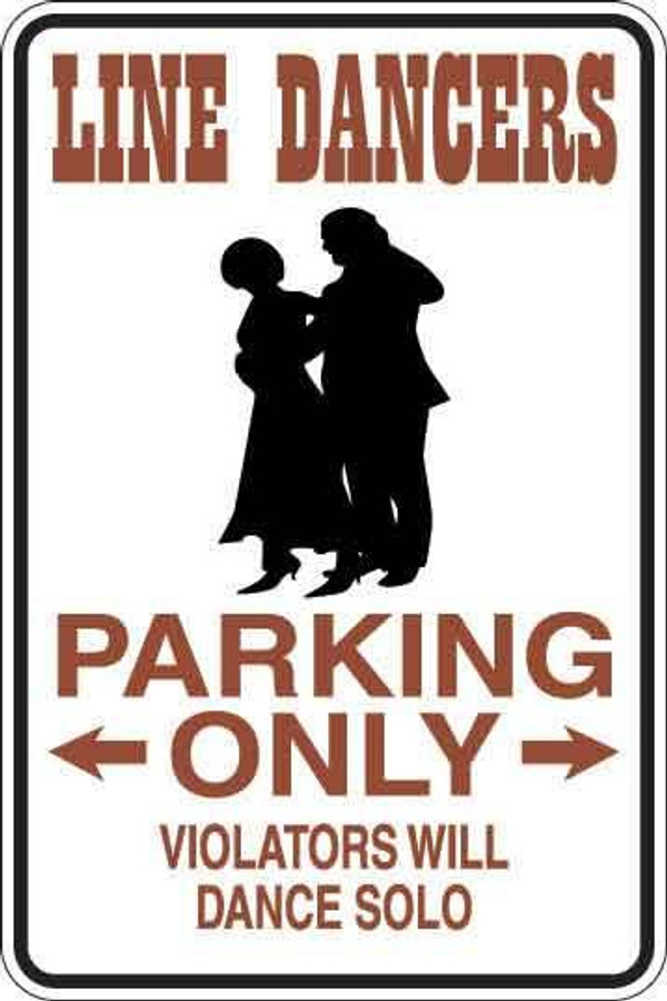 Line Dancers Parking Only Sign Decal 1