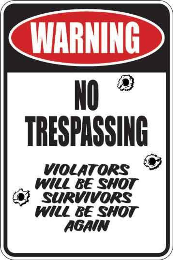 No Trespassing Sign Decal