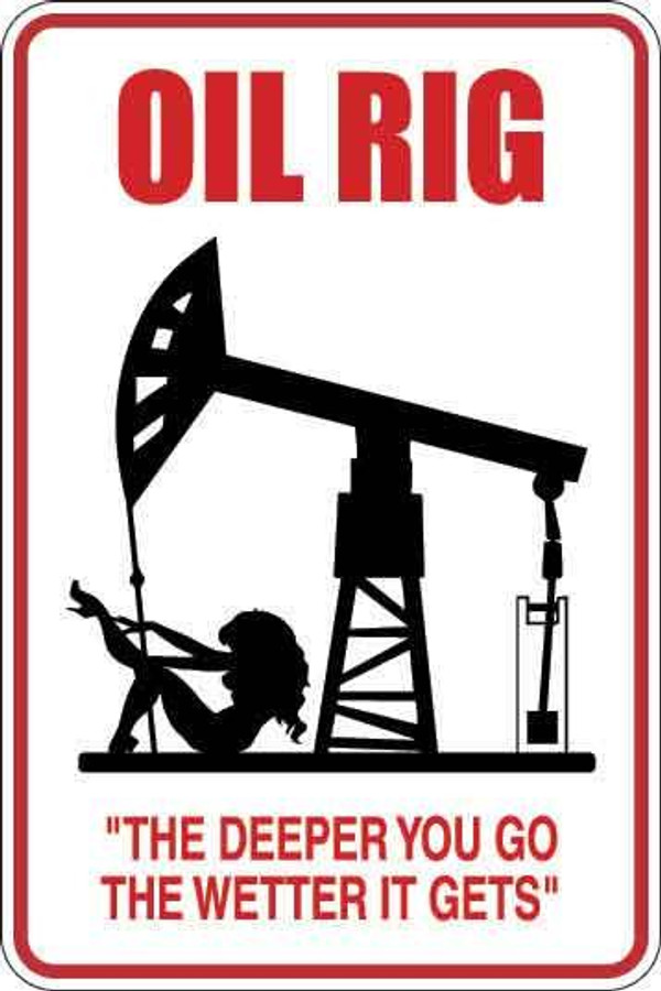 Oil Rig Parking Only Sign Decal