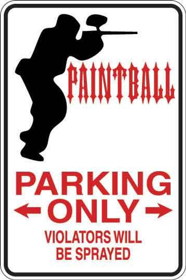 Paintball Parking Only Sign Decal