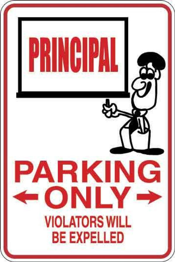 Principal Parking Only Sign Decal
