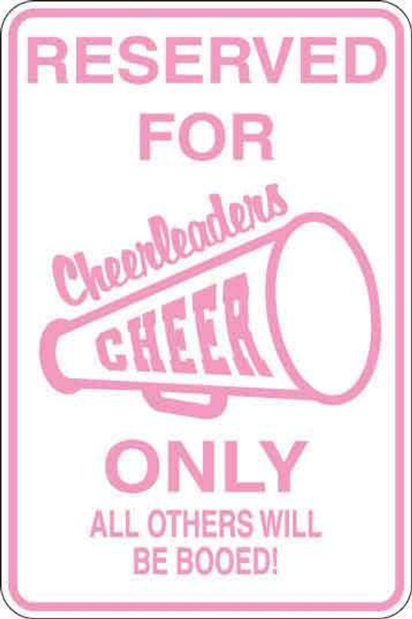Reserved For Cheerleaders Only Sign Decal