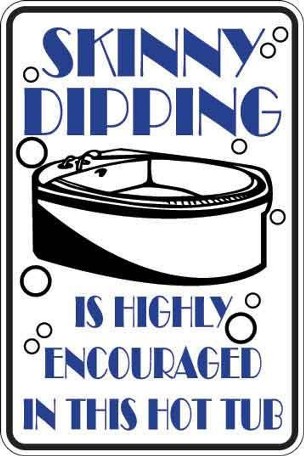 Skinny Dipping Sign Decal