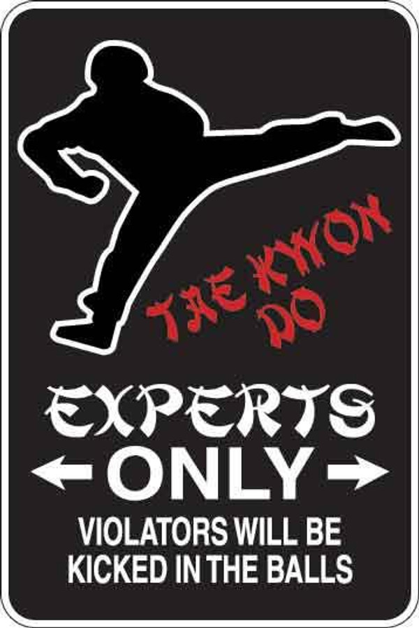 Tae Kwon Do Experts Only Sign Decal 1