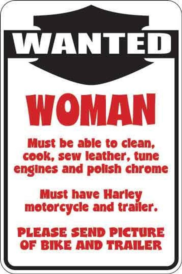 Wanted Woman Sign Decal