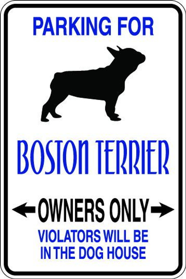Boston Terrier Owners Only Sublimated Aluminum Magnet