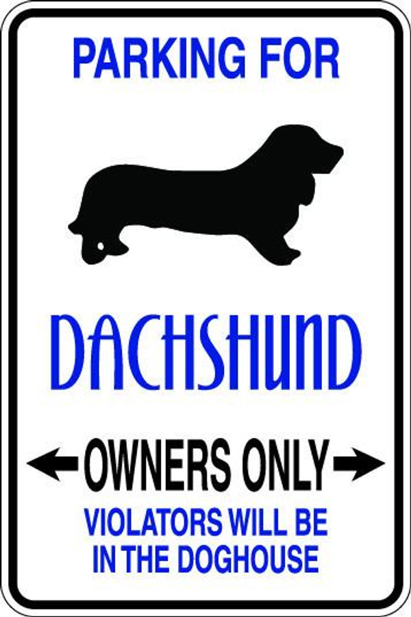 Dachshund Owners Only Sublimated Aluminum Magnet