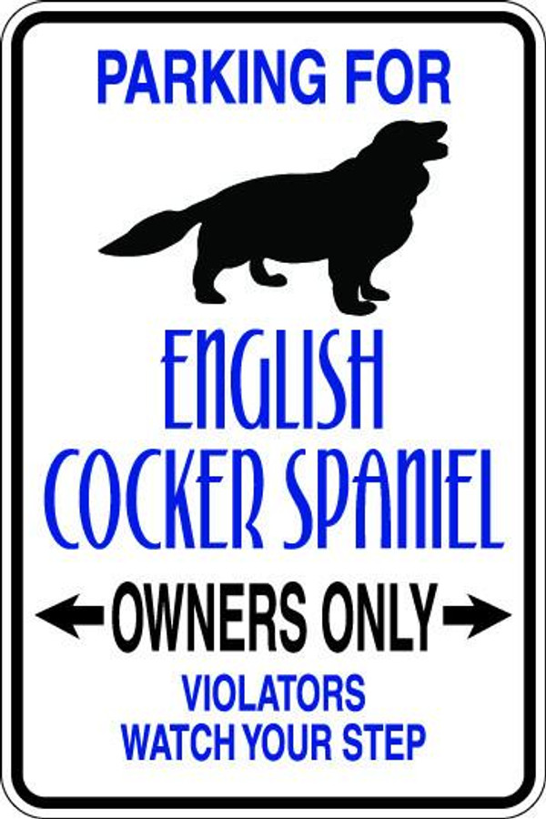 English Cocker Spaniel Owners Only Sublimated Aluminum Magnet