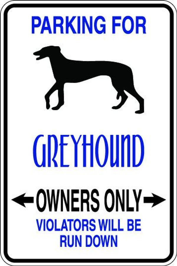 Greyhound Owners Only Sublimated Aluminum Magnet