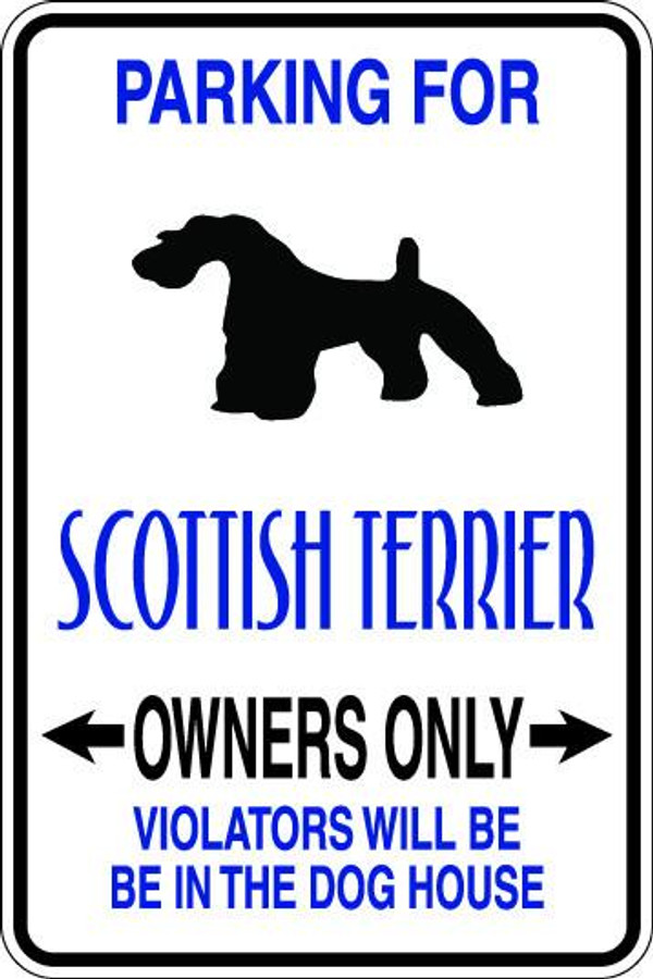 Scottish Terrier Owners Only Sublimated Aluminum Magnet