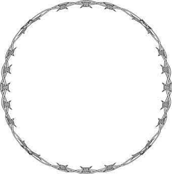 Barbed Wire Circle Decal