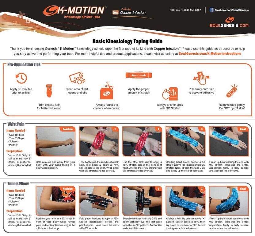 Genesis K-Motion Tape Blue (Pre-cut)