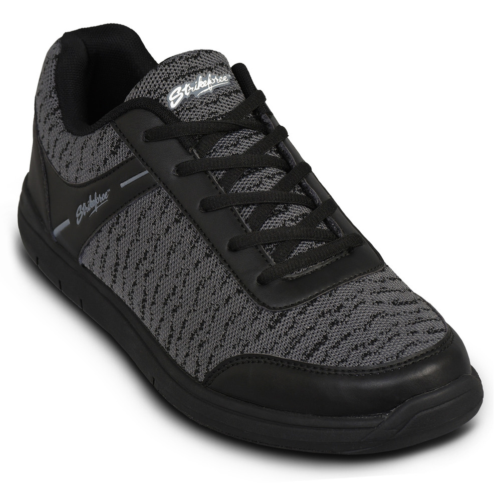 KR Strikeforce Flyer Mens Bowling Shoes Mesh Black Steel Wide Width