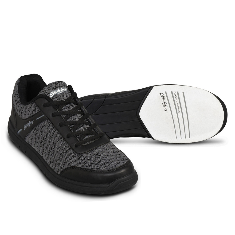 KR Strikeforce Flyer Mens Bowling Shoes Mesh Black Steel Wide Width
