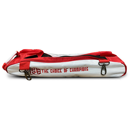 Vise 3 Ball Clear Top Roller Shoe Bag White Red