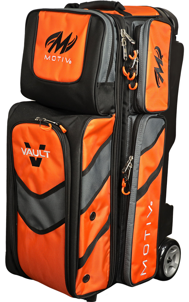 Motiv Vault 3 Ball Triple Roller Bowling Bag Tangerine