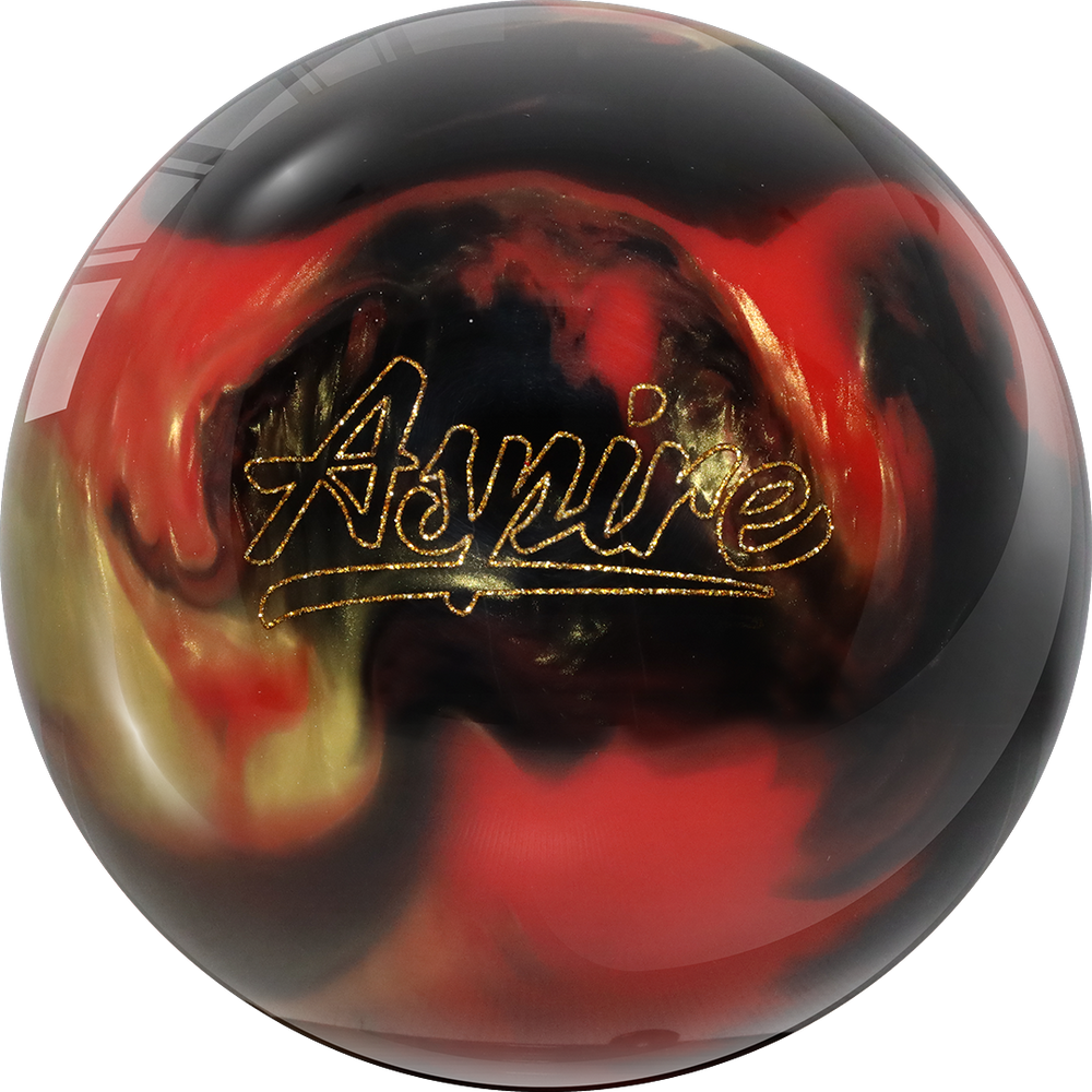 Aspire Black/Red/Gold Bowling Ball