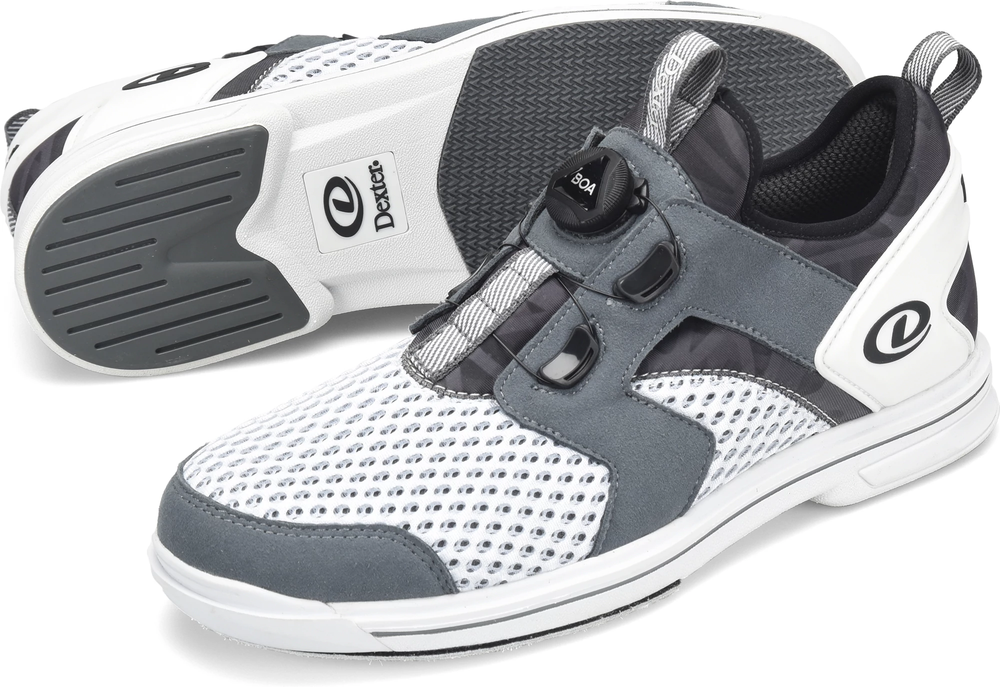 Dexter Pro Boa BOA White/Grey Bowling Shoes Wide