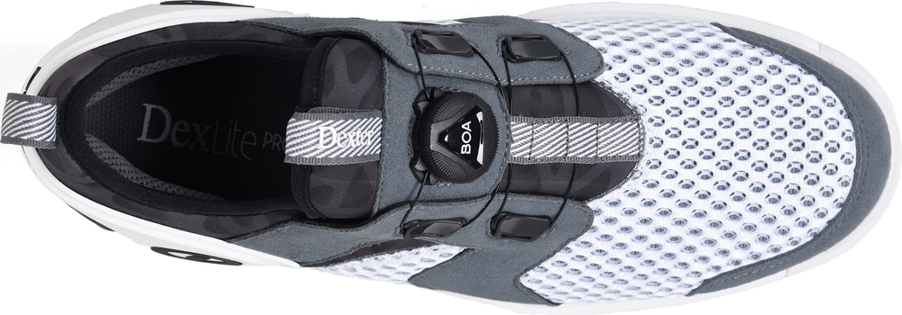 Dexter Pro Boa BOA White/Grey Bowling Shoes Wide