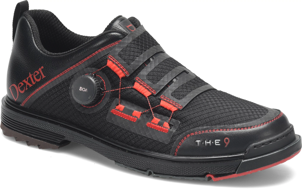 Dexter The 9 Stryker Boa BOA Black/Red Bowling Shoes