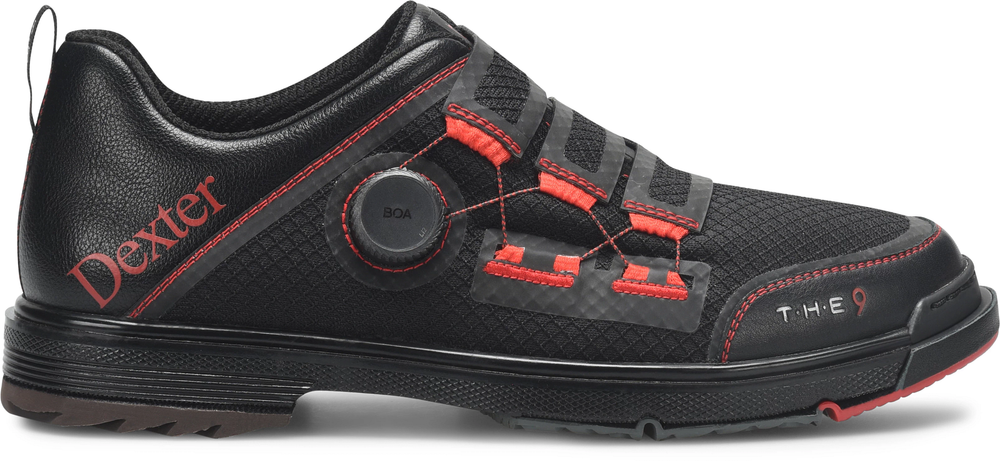 Dexter The 9 Stryker Boa BOA Black/Red Bowling Shoes Wide