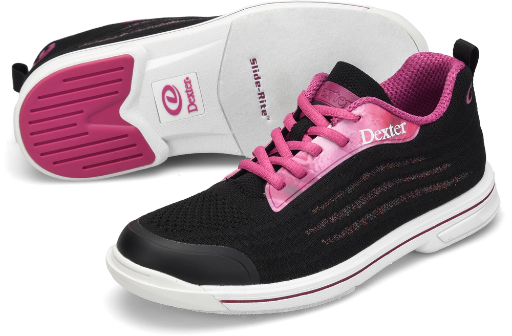 Dexter Dexlite Knit Black/Pink Bowling Shoes