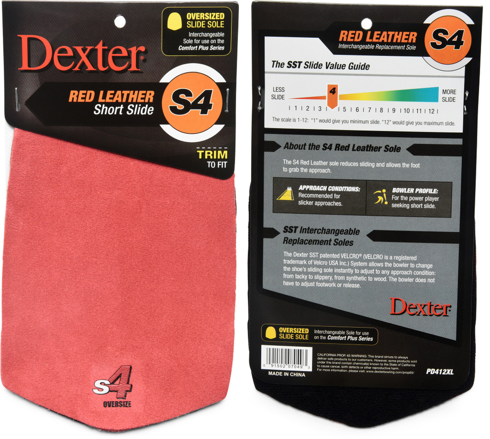Dexter SST Replacement Slide Sole S4 Red Leather XL