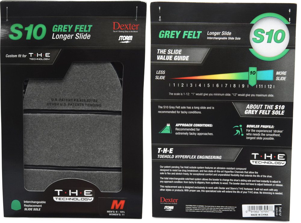 Dexter THE 9 Replacement Slide Sole S10 Grey Felt