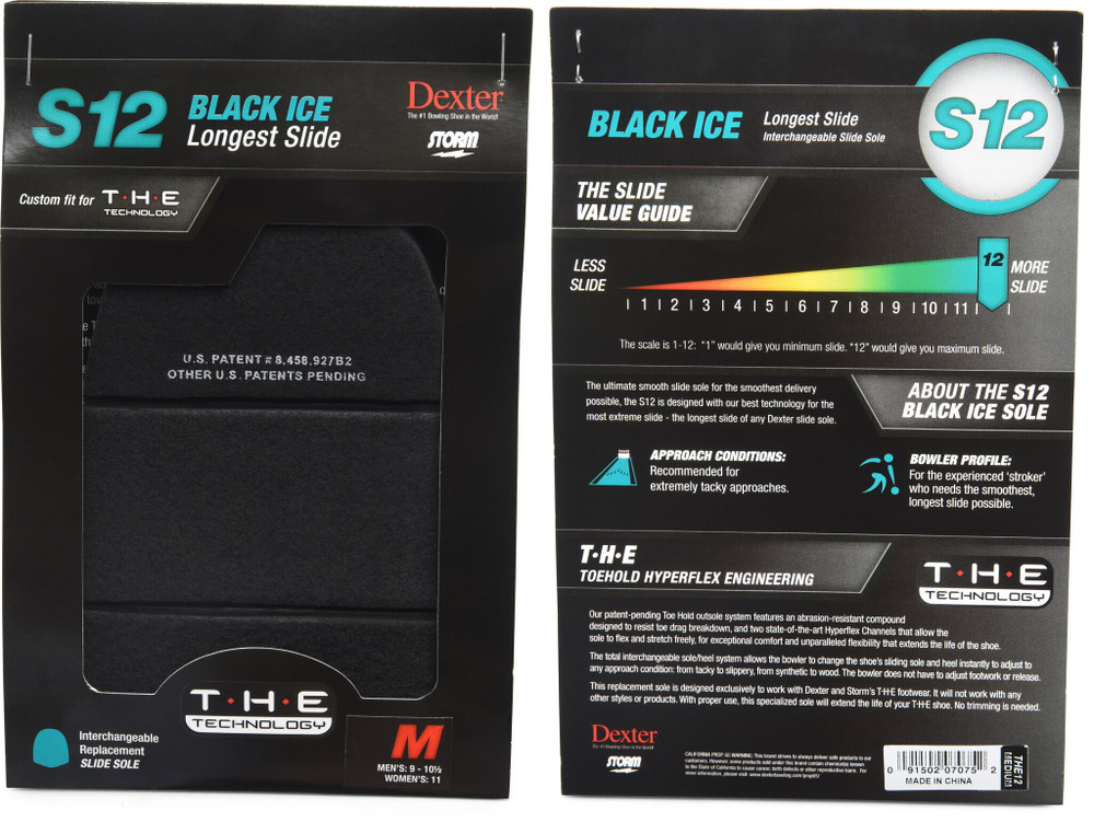 Dexter THE 9 Replacement Slide Sole S12 Black Ice