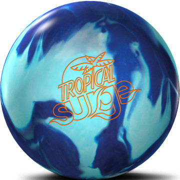Tropical Surge Bowling Ball Teal Blue Front View