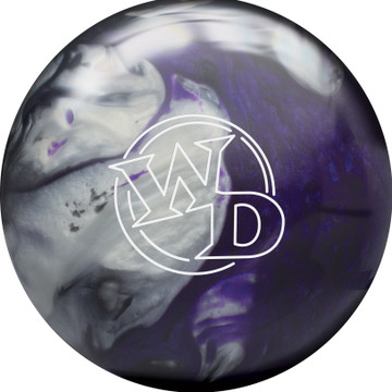 Columbia 300 White Dot Bowling Ball Black Purple Silver Front View
