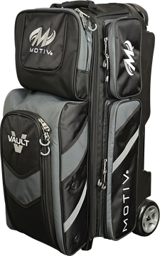 Motiv Vault 3 Ball Triple Roller Bowling Bag Covert Black