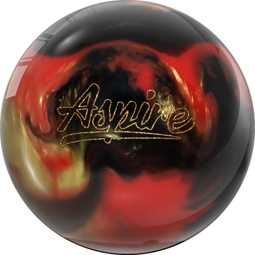 Aspire Black/Red/Gold Bowling Ball
