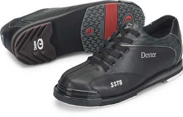 Dexter Sst8 Pro Black/Silver Bowling Shoes Wide