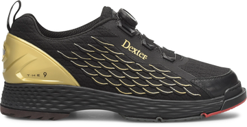 Dexter The C9 Knit Boa BOA Black/Gold Bowling Shoes Wide