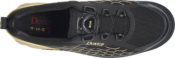 Dexter The C9 Knit Boa BOA Black/Gold Bowling Shoes Wide