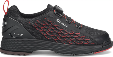Dexter The C9 Knit Boa BOA Black/Red Bowling Shoes Wide