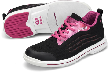 Dexter Dexlite Knit Black/Pink Bowling Shoes