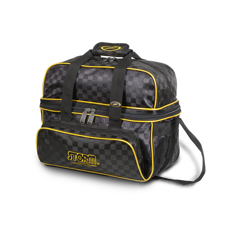 Storm Deluxe 2 Ball Tote Bowling Bag Black Gold