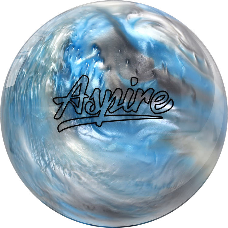 Aspire Sky Blue/Silver/White Bowling Ball